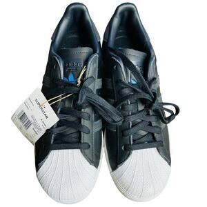 Adidas Superstar Denim Pack - Black Bright Blue sneakers size 8 New